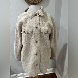 Joie Sherpa Coat Jacket | Cream Teddy Shacket Women’s